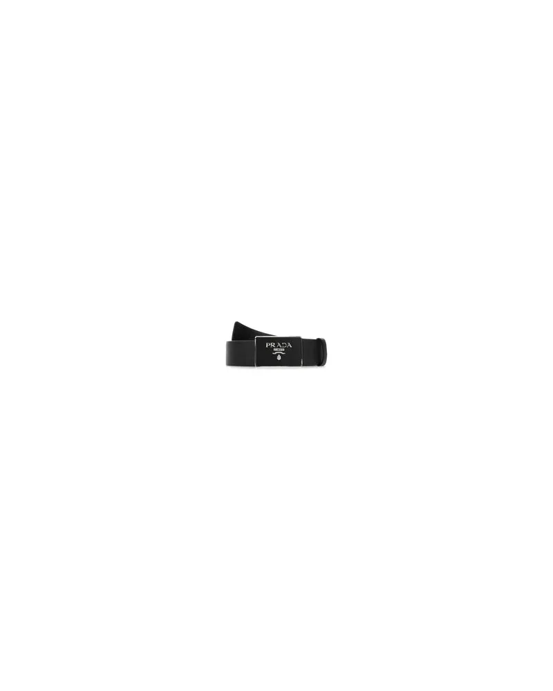 Prada Men's Black Leather Belt F0002 Vitello Cinture Black