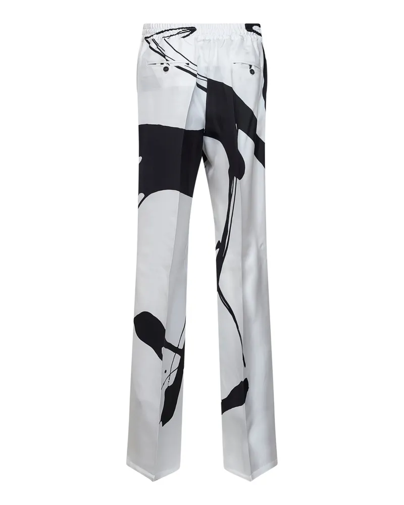 Kiton Women's Trousers Silk Multicolour White