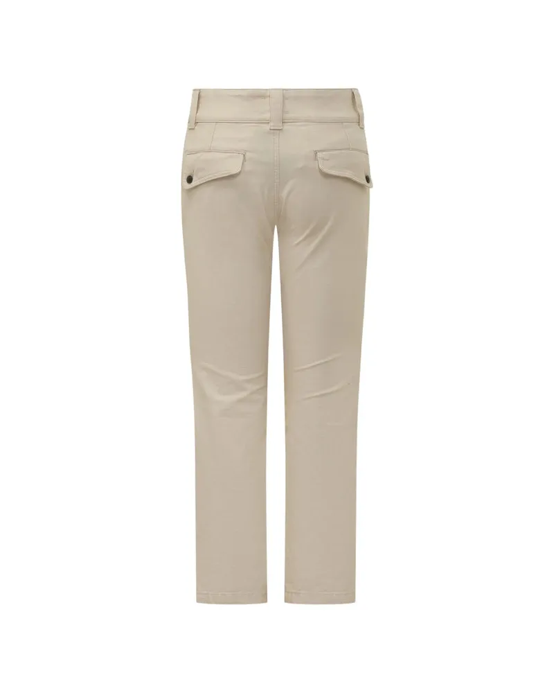 Isabel Marant Calf Leather Trousers — Beige Beige