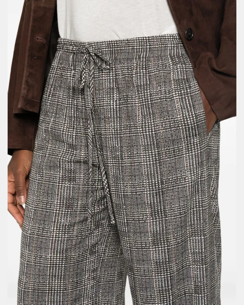 Ermanno Scervino Checked Wool Trousers — Grey Grey