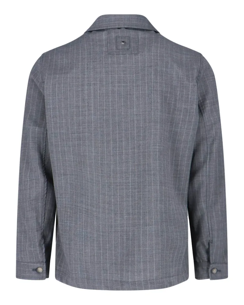 PLAN C Men's Jackets Grey Polyester Gray