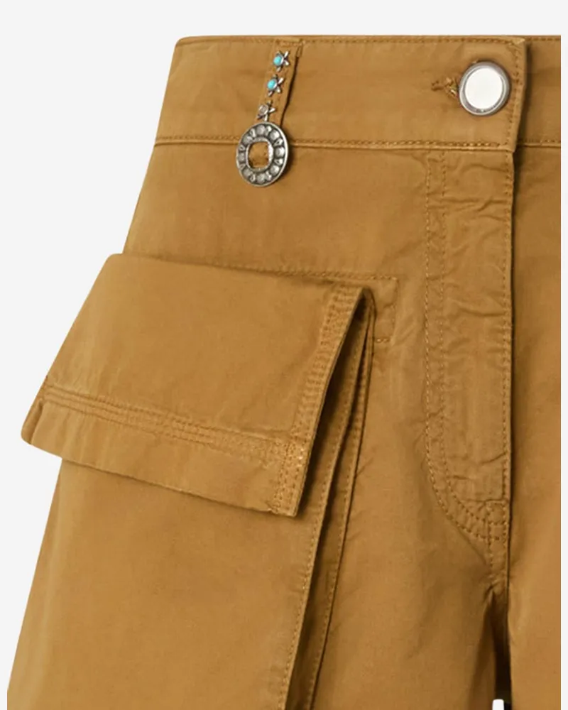 Pinko Women's Shorts Campobasso Bronze Cotton Skirt 