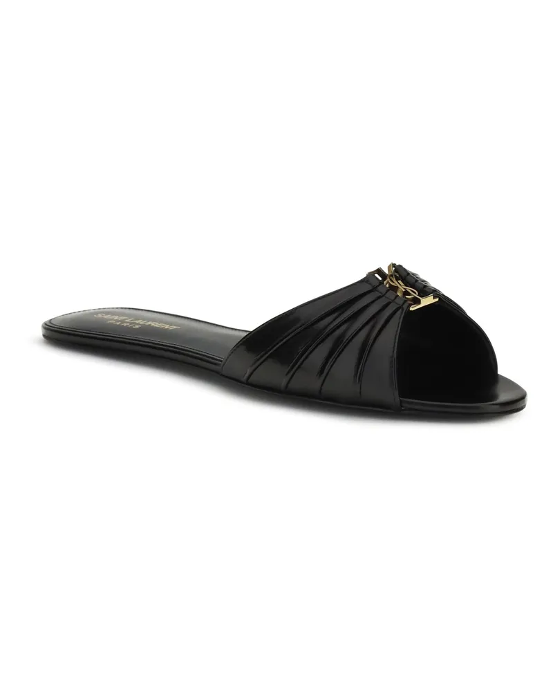 Saint Laurent Babylone Slide Sandal — Black Black