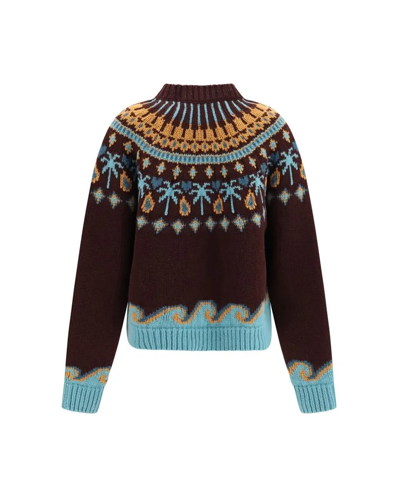 Alanui Women Bordeaux Wool Oves Aries Sweatshirt Clothing Bordeaux