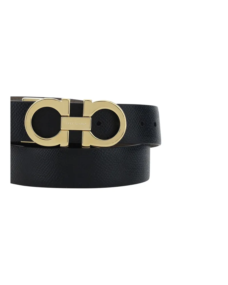 Ferragamo Women's Reversible Leather Belt Oak-Fawn-Caraway Seed Calf Oak/fawn/caraway Brown