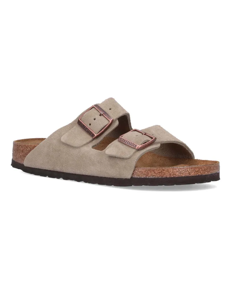 Birkenstock Unisex Sandals Beige Leather Beige