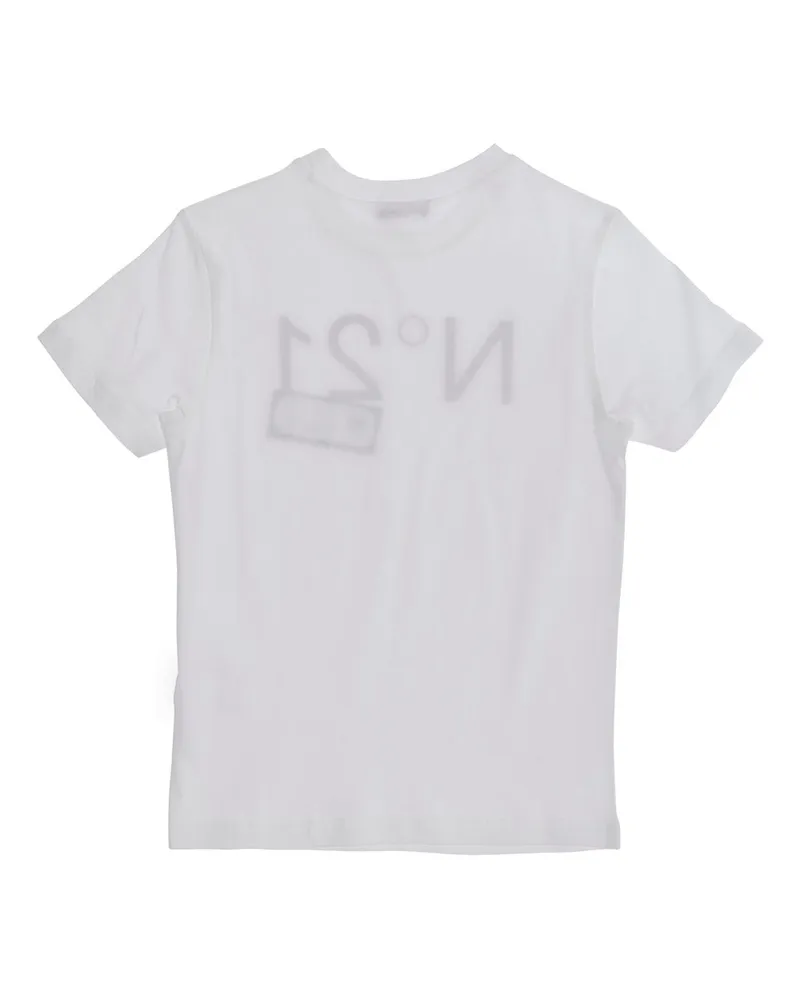 N° 21 Logo-Print Crew Neck T-Shirt — White White