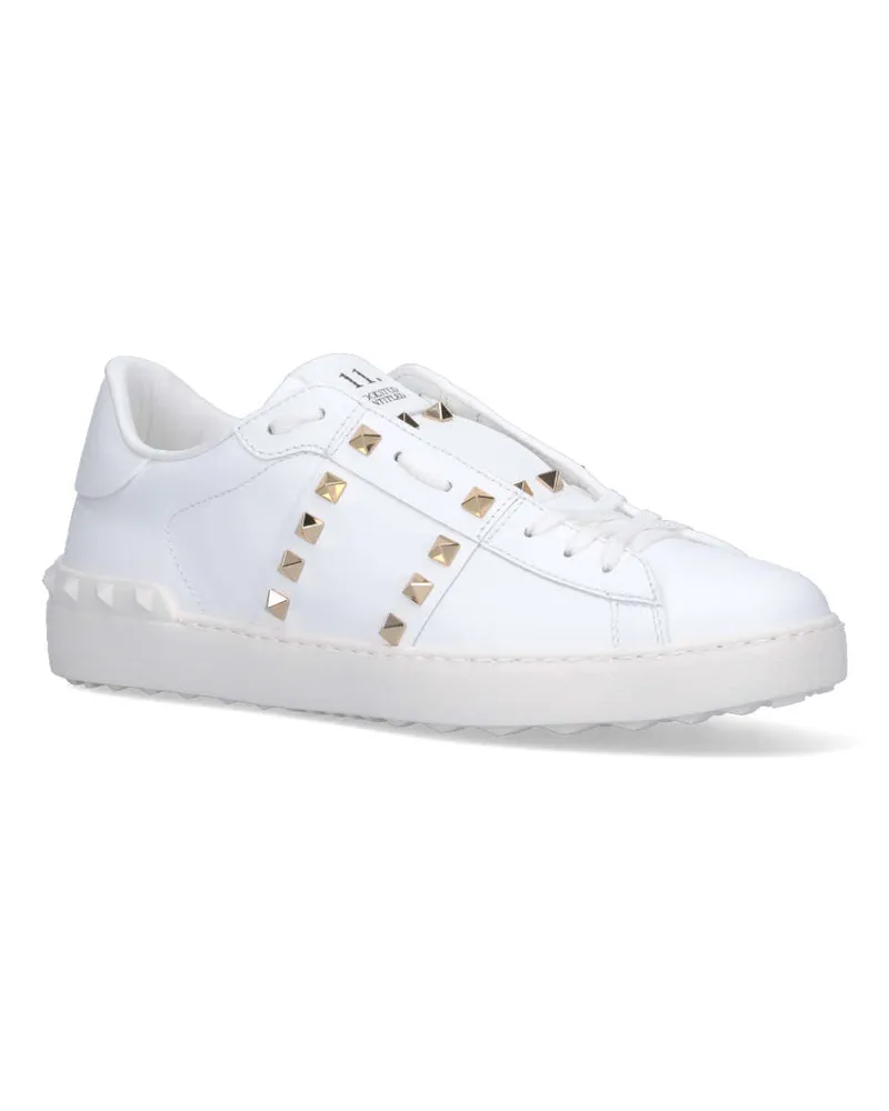 Valentino Garavani Men's Sneakers White Calf Leather White