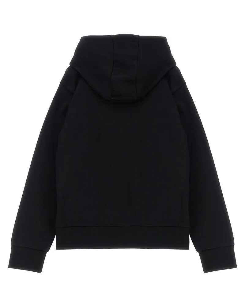 Moncler Logo-Print Cotton Jersey Hoodie — Black Black