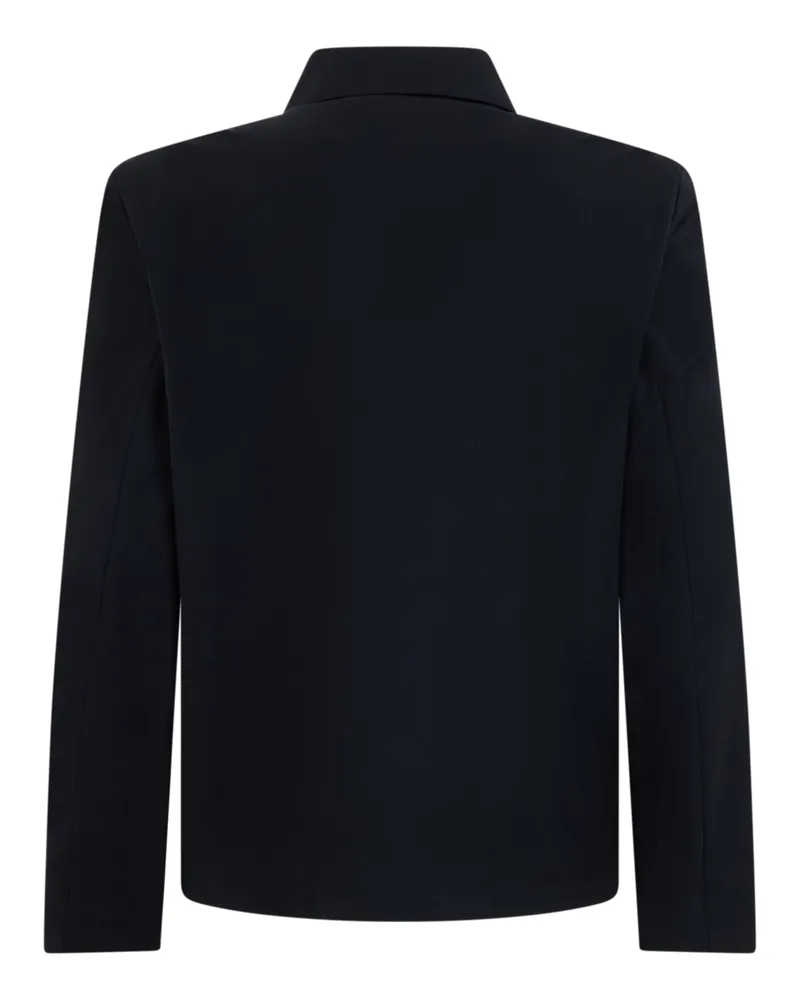 HUGO BOSS Men's Zip Jacket Dark Blue Virgin Wool Bomber Navy