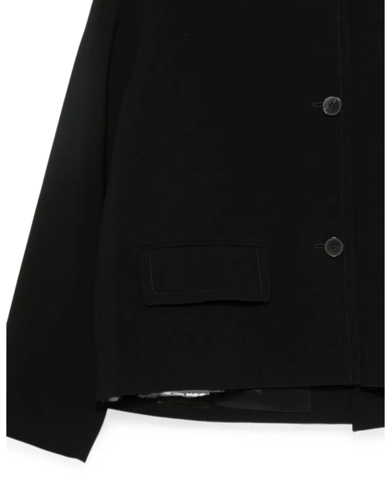 Alberto Biani Cropped Wool-Blend Jacket — Black Black