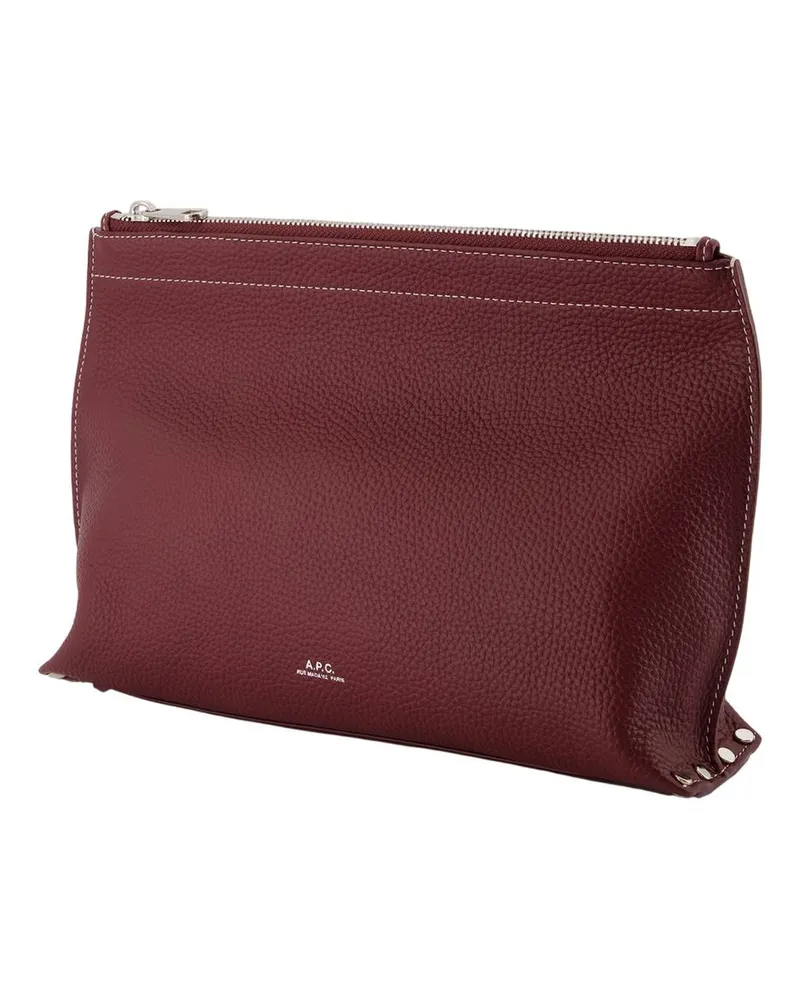 A.P.C. Clutch — Burgundy Burgundy