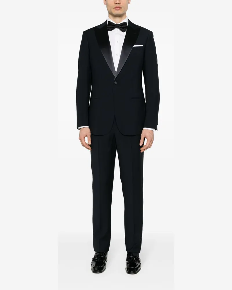 Giorgio Armani Virgin Wool Silk Tuxedo — Black Black