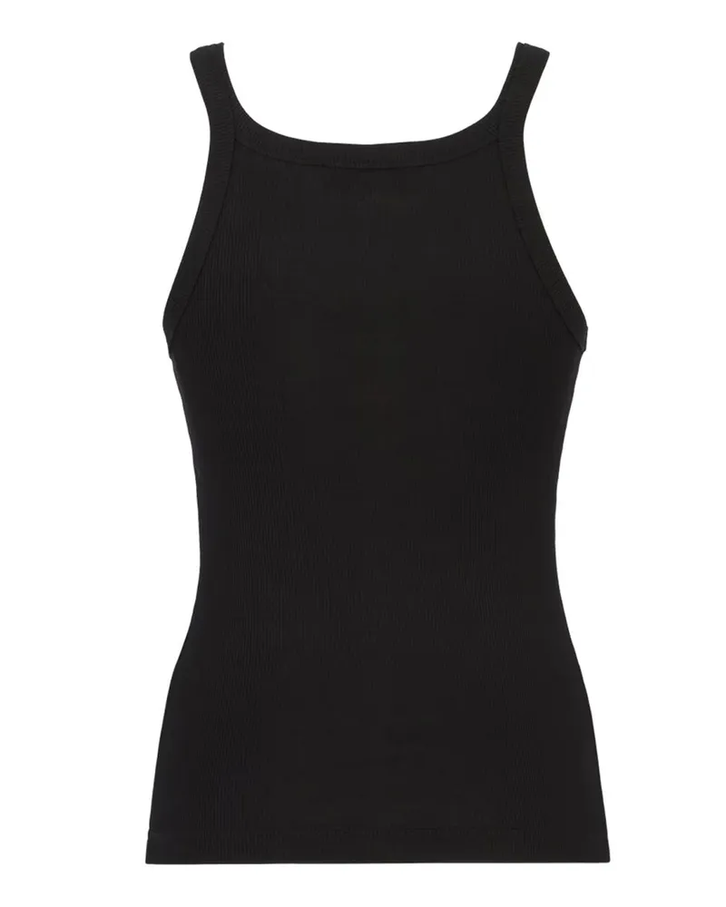 Fendi Tonal Embroidered Logo T-shirt — Black Black
