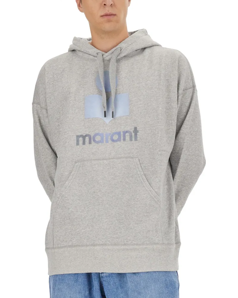 Isabel Marant Cotton-Blend Relaxed Fit Sweatshirt — Gray Gray