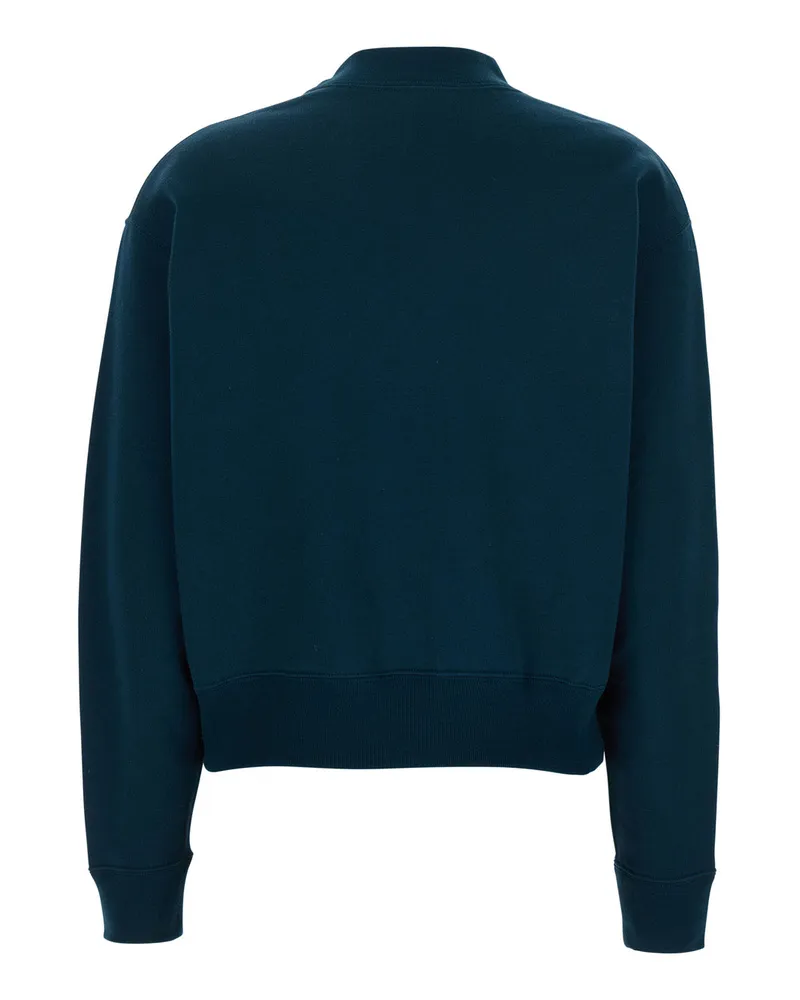 Chloé Women's Crewneck Sweatshirt Blue Cotton Top Blue