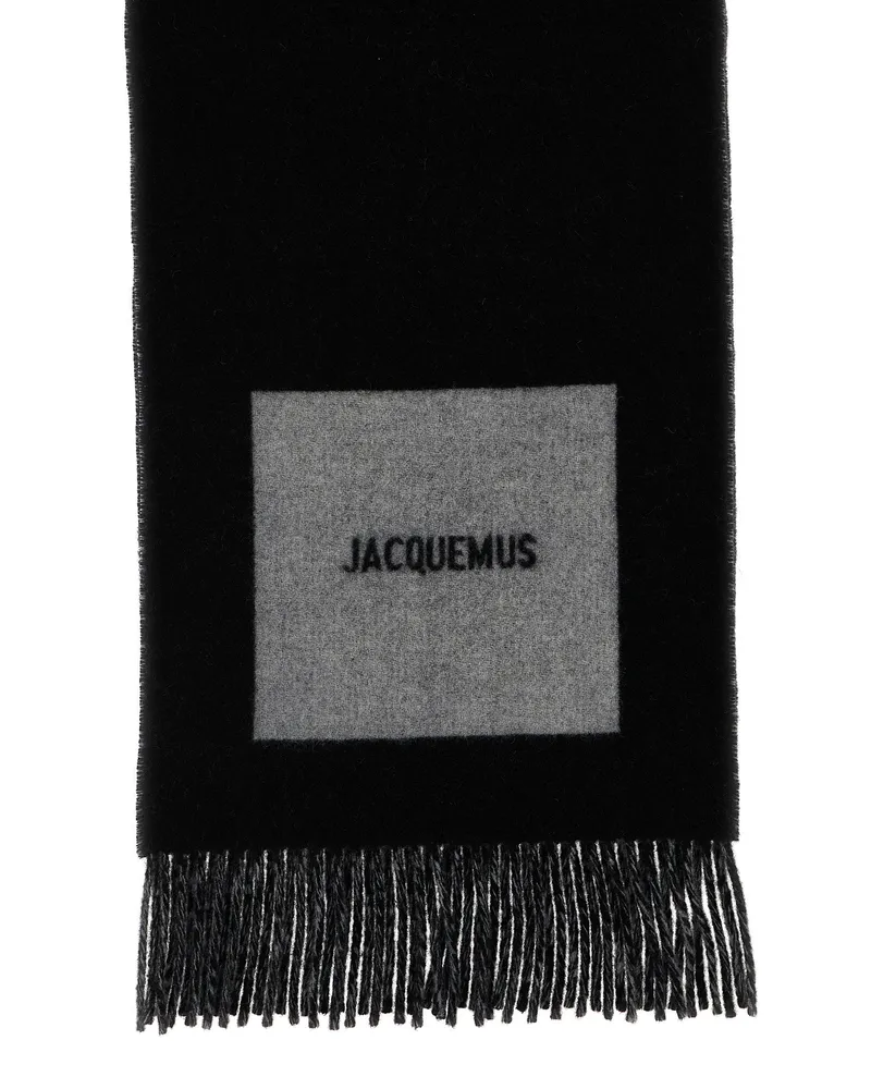 Jacquemus Virgin Wool Scarf — Black Black
