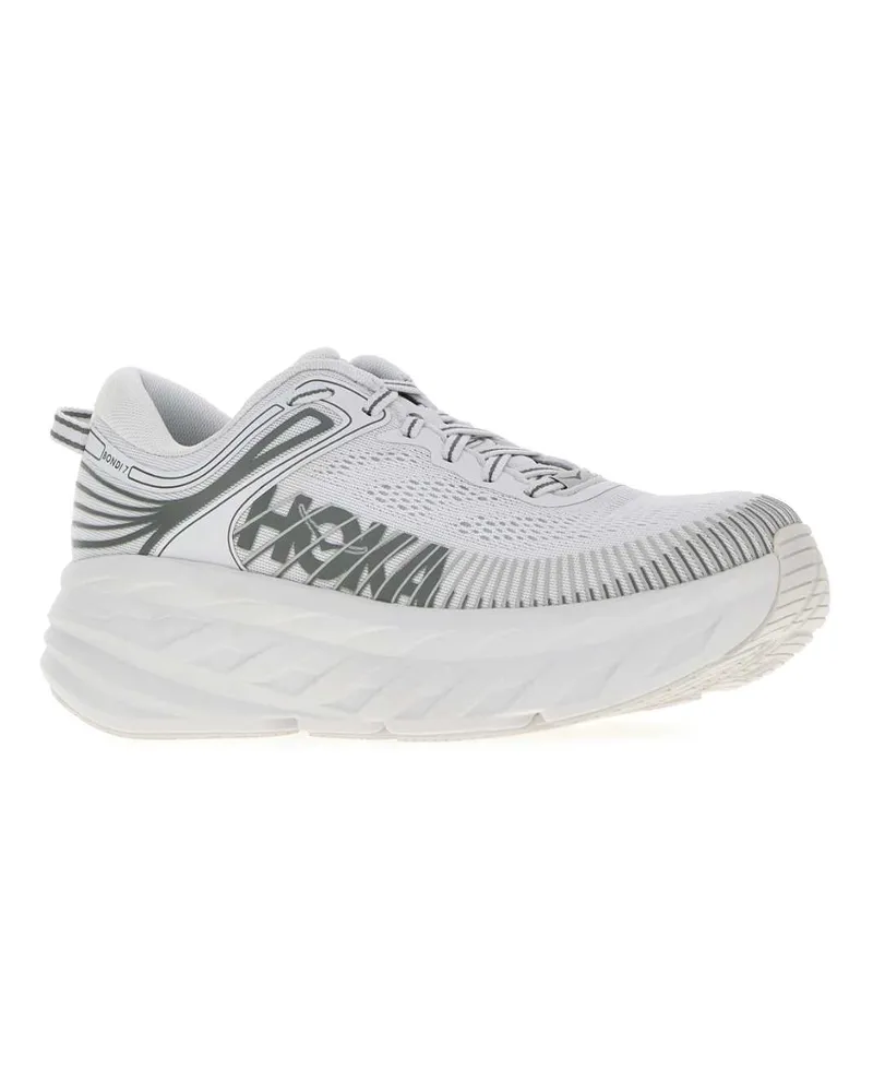 HOKA ONE ONE Men's Two-Tone Fabric Bondi 7 Sneakers Cosmicgreystardust Gray