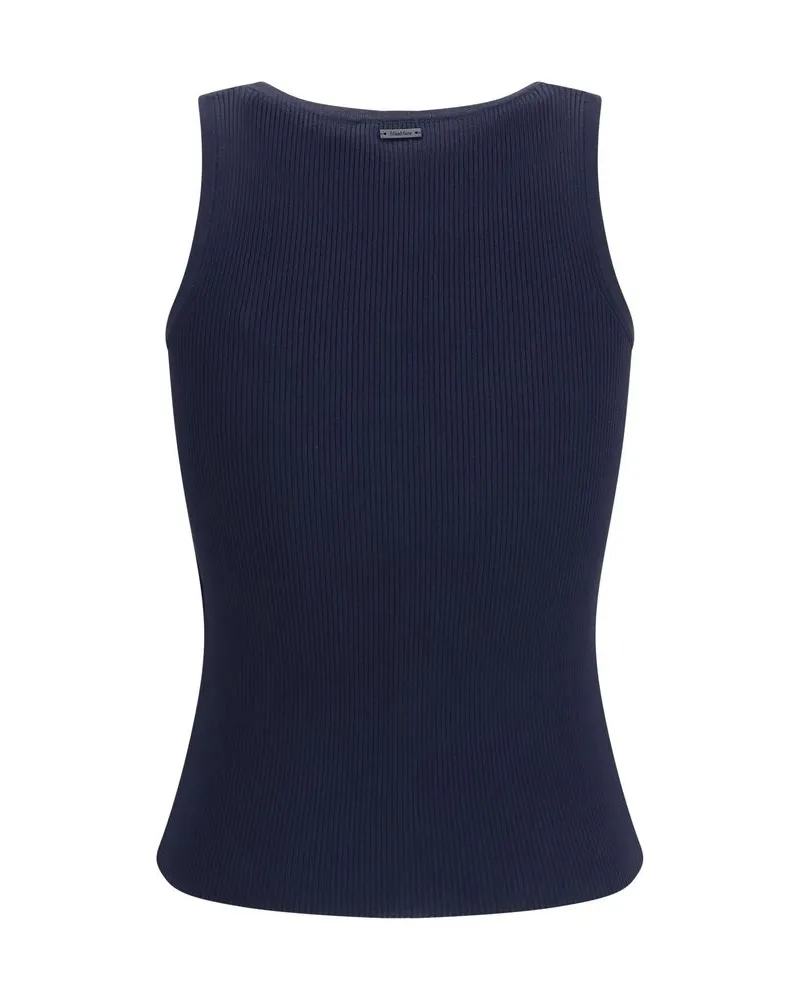 Max Mara Women's Blue Viscose Tank Tops Navy