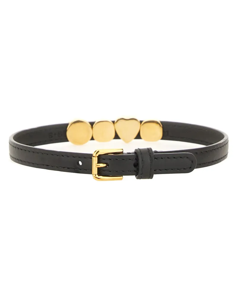 Dolce & Gabbana Leather Choker Necklace — Black Black
