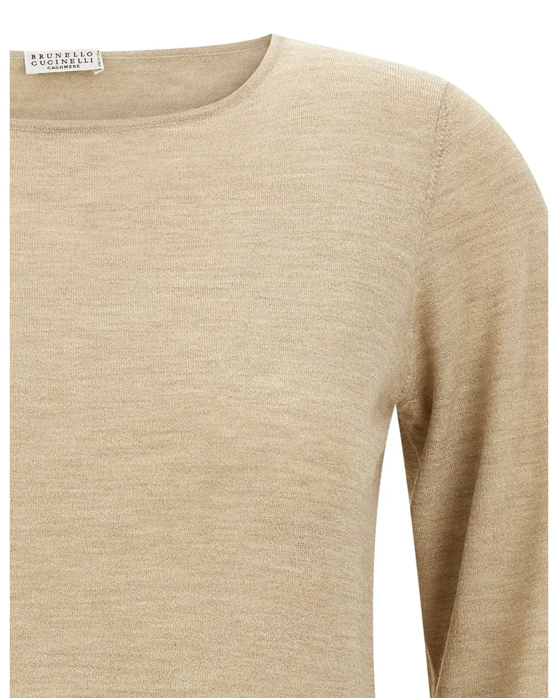 Brunello Cucinelli Scollo Sweater — Beige Beige