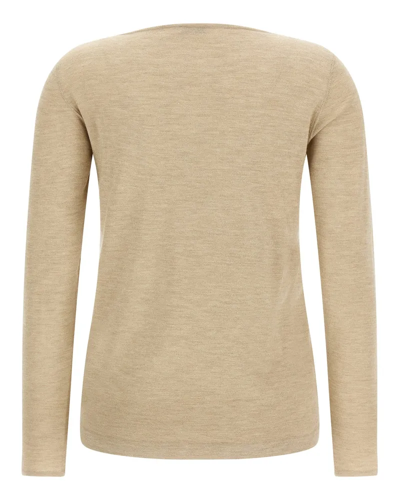 Brunello Cucinelli Scollo Sweater — Beige Beige