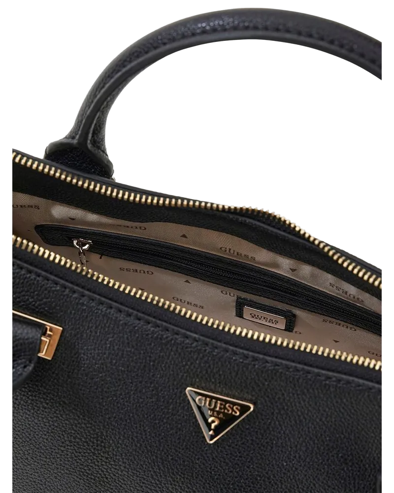 Guess Evie Triple Comp Shoulder Bag — Black Black