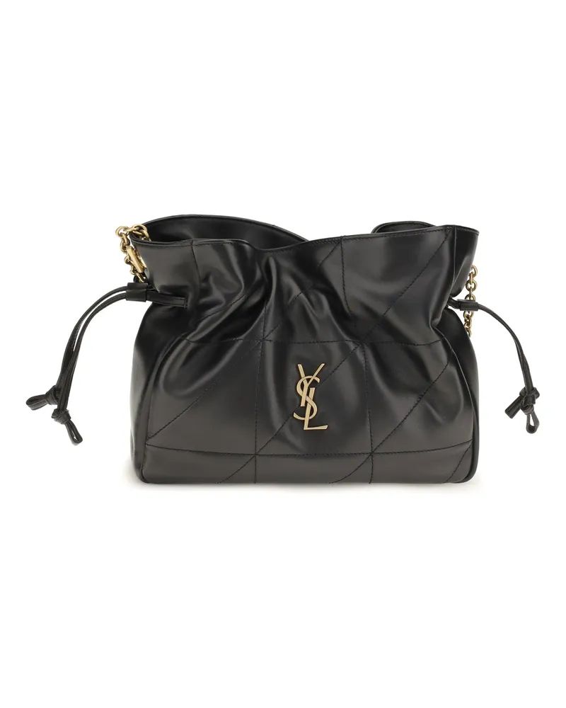 Saint Laurent Women's Pouch Jamie Black Lambskin Shoulder Bags Black
