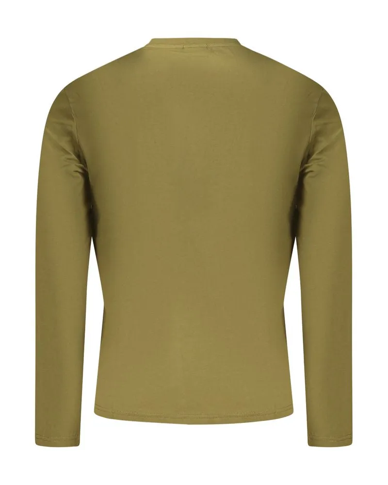 Napapijri Logo-Embroidered Cotton T-shirt — Green Green