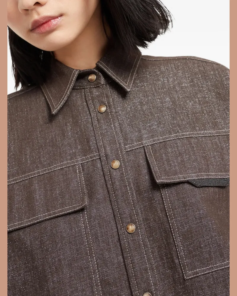 Brunello Cucinelli Women's Contrast-Lining Shirt Aw25 W 