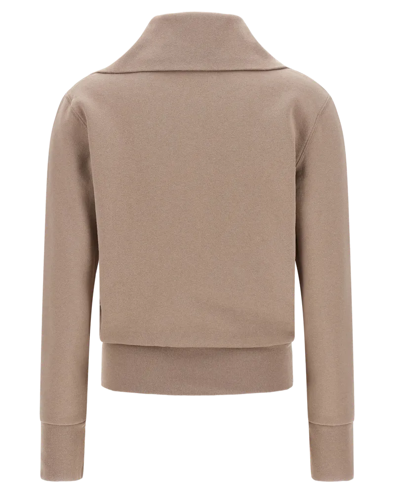 Balenciaga Slim Zip Sweatshirt — Beige Beige