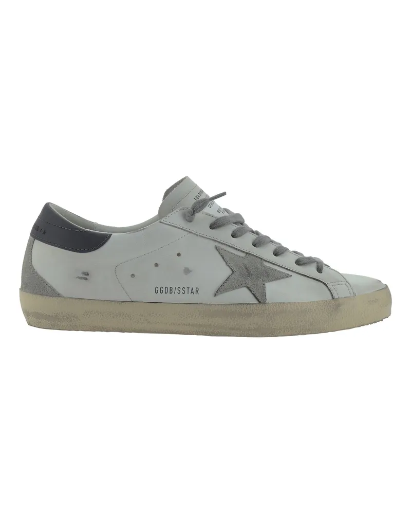 Golden Goose Goatskin with Suede Inserts Sneaker — White White