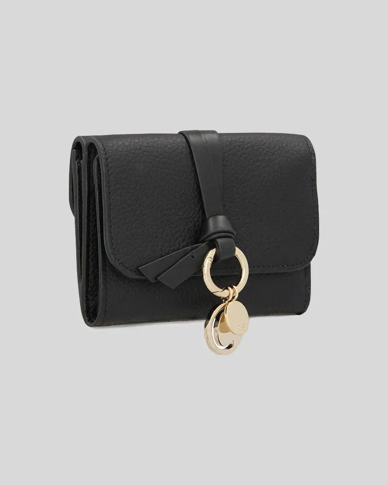 Chloé Trifold Wallet — Black Black