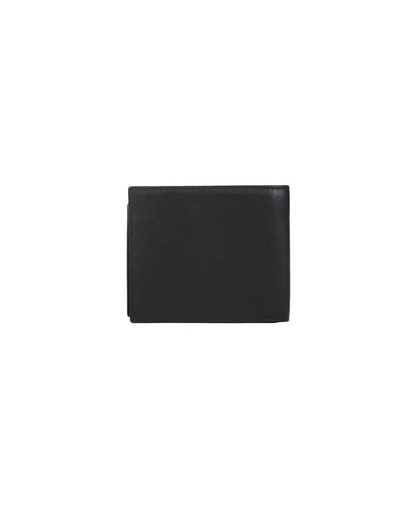 MOMO DESIGN Men's Wallet Black Leather Bags Black