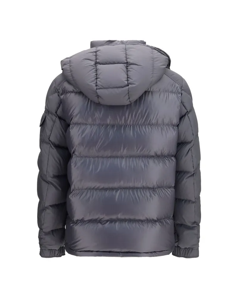 Moncler Men's Gray Goose Down Full-Length Jacket Clothing Gray