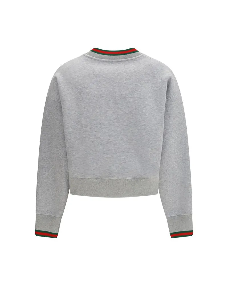 Gucci Women Gray Cotton Sweatshirt Clothing Gray