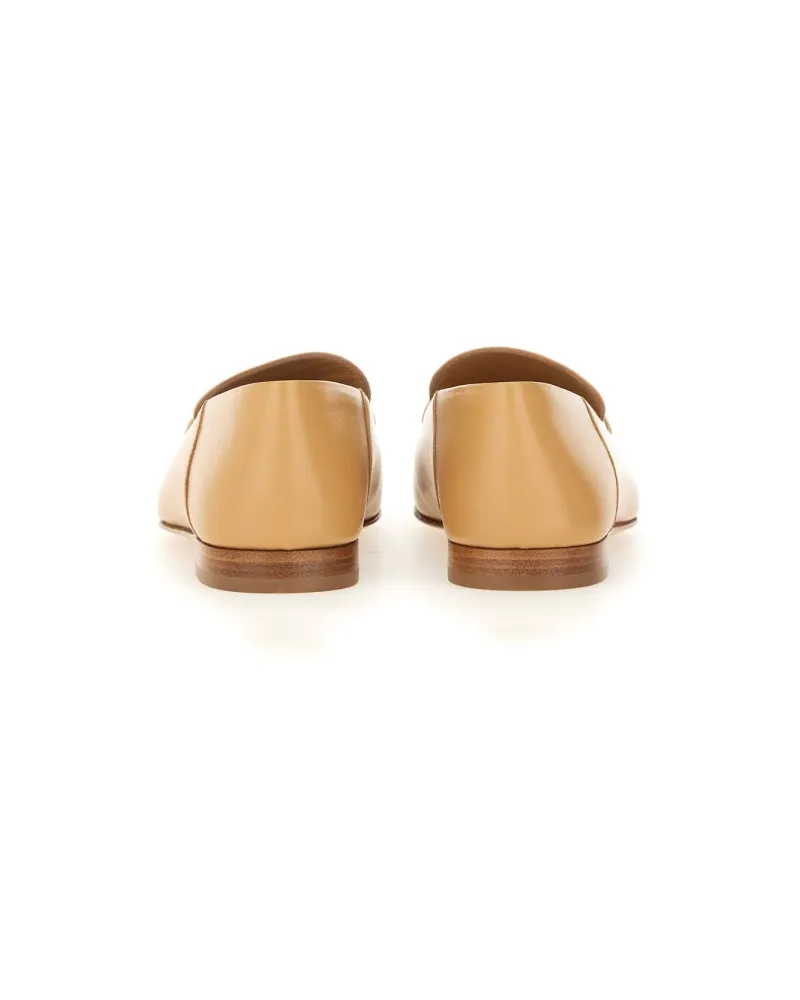 Ferragamo Calf Leather Loafer — Beige Beige