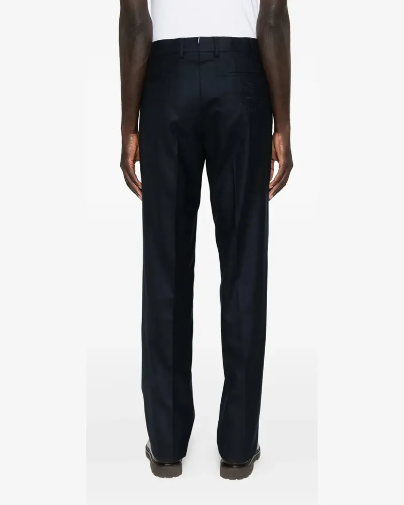 Stefano Ricci Women's Pressed-Crease Wool Trousers Aw25 M Dark