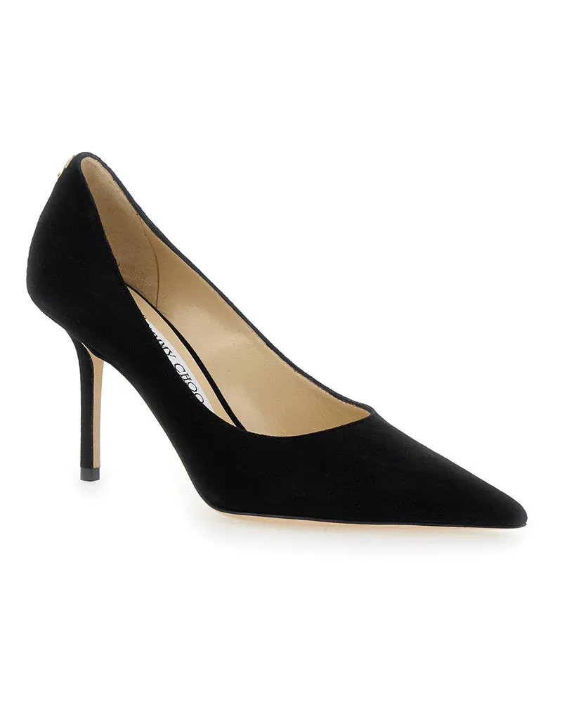 Jimmy Choo Women's Pumps Love Black Suede Goat Leather Black