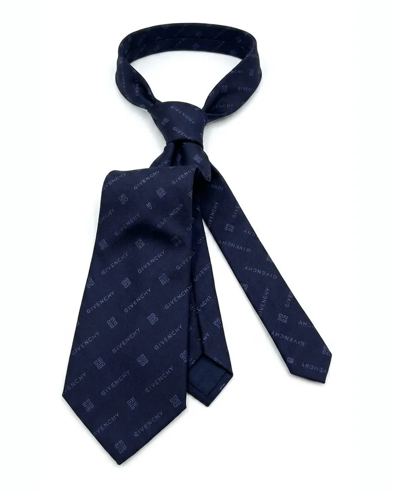 Givenchy Men's Blue Silk Tie Navy