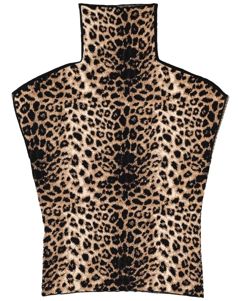 Circus Hotel Animal Print Viscose Blouse — Multicolor Multicolor