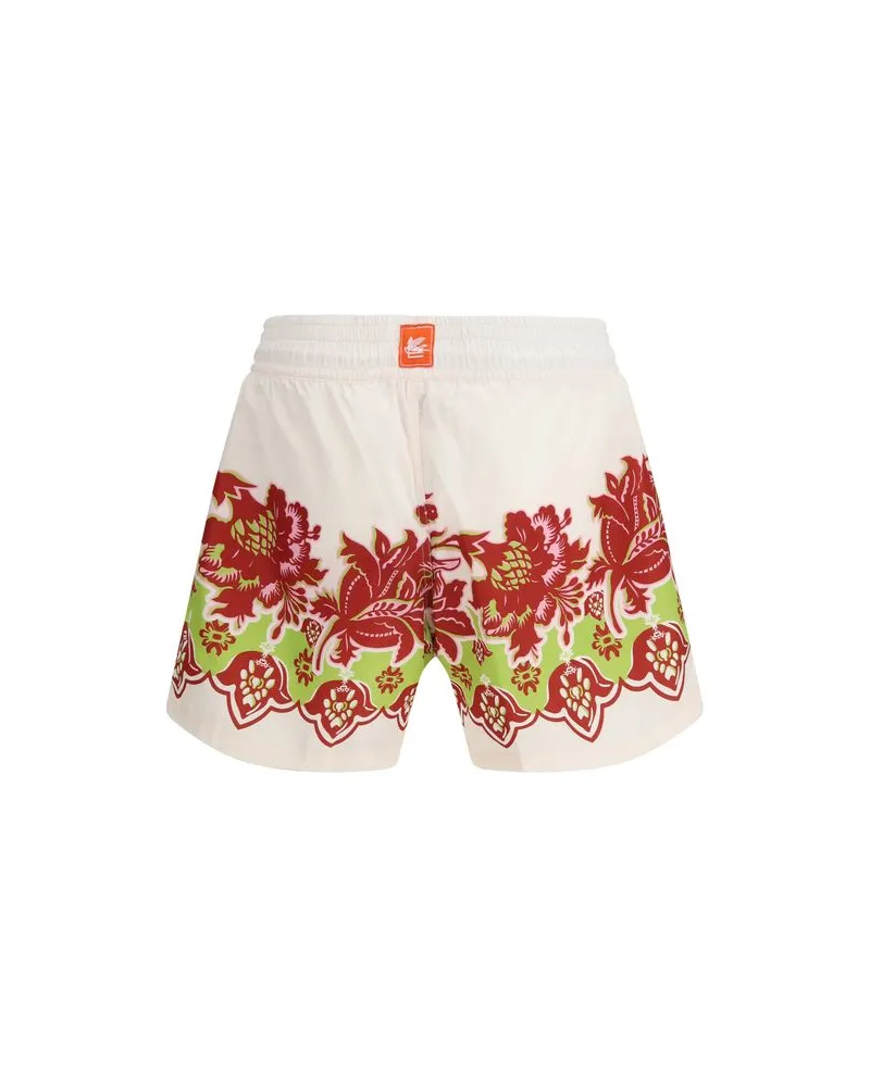 Etro Men's Multicolor Polyester Shorts White