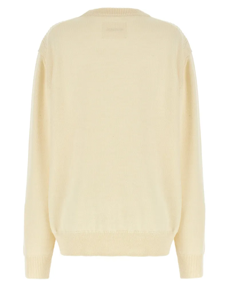 Jil Sander Men's White Wool Cardigan Clothing Cream