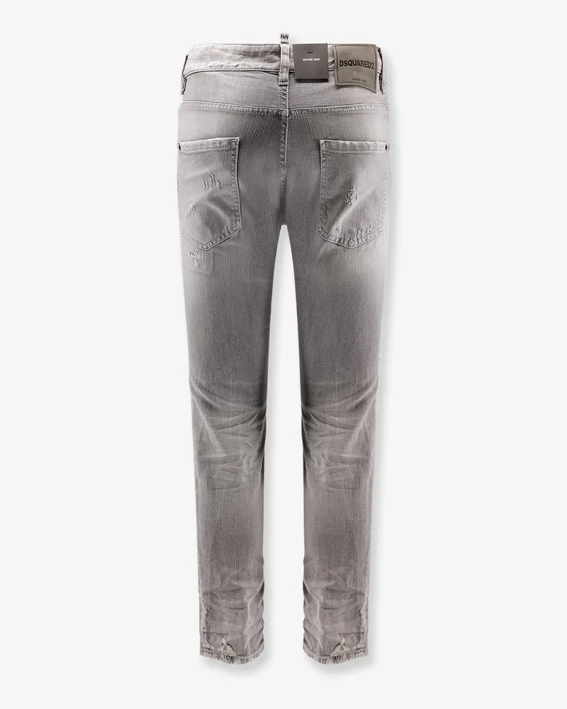 Dsquared2 Men's Skater Jeans Grey Cotton Gray