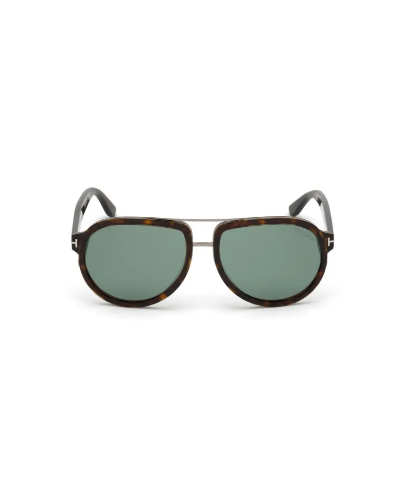 Tom Ford FT077952N Aviator Full Rim Sunglasses — Brown Brown