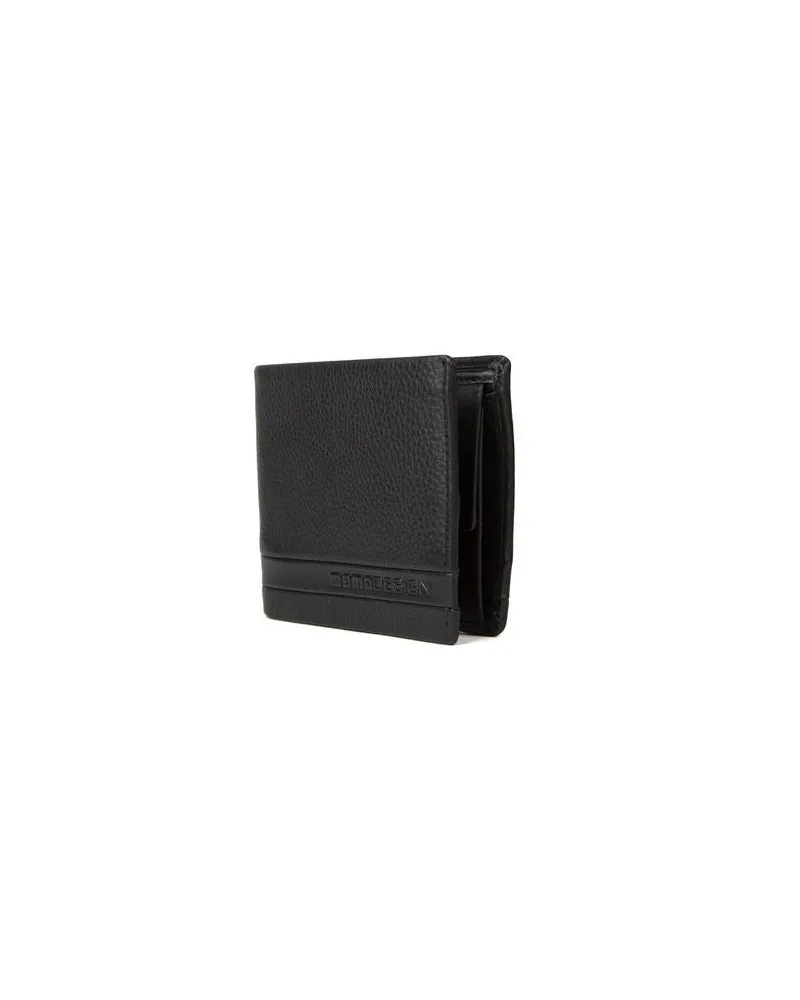 MOMO DESIGN Men's Wallet Black Leather Bags Black