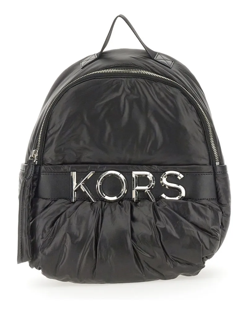 Michael Kors Women's Leonie Backpack Black Recycled Polyester Backpacks Black
