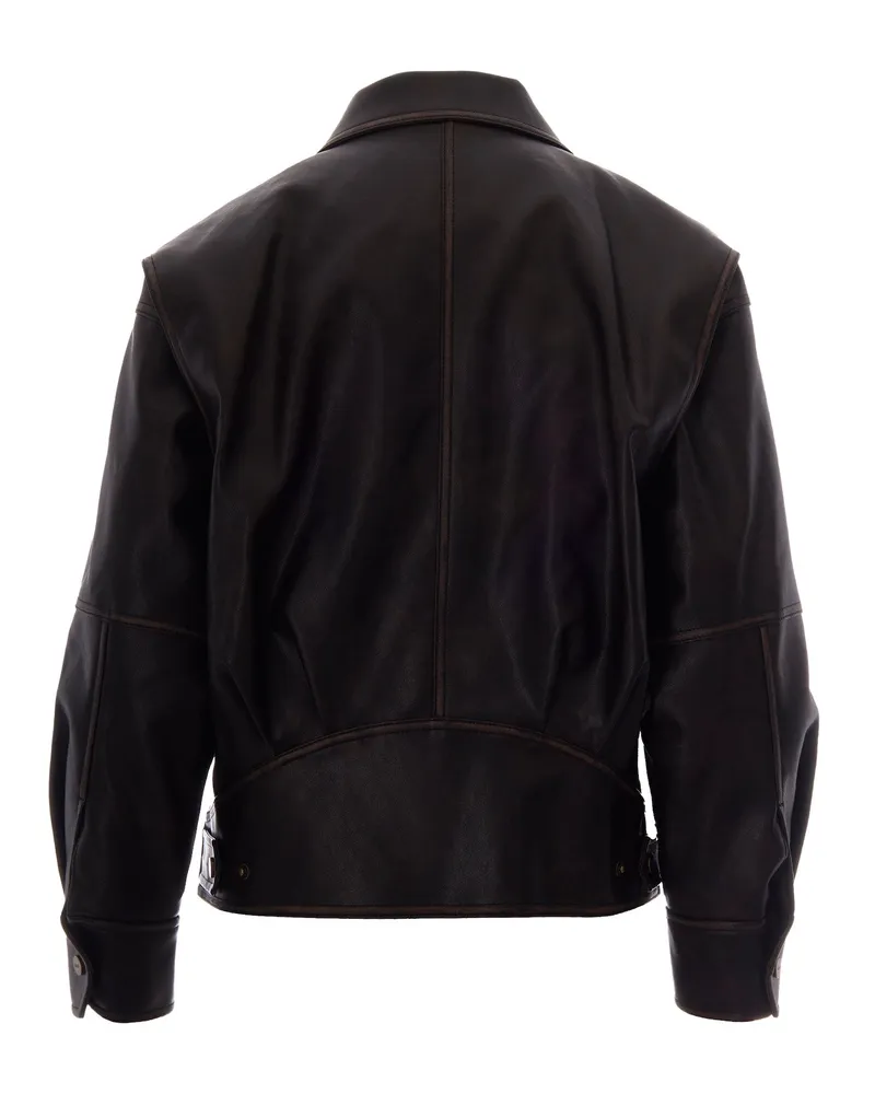 Liu Jo Women's Bomber Jacket Deep Brown Polyester Brown