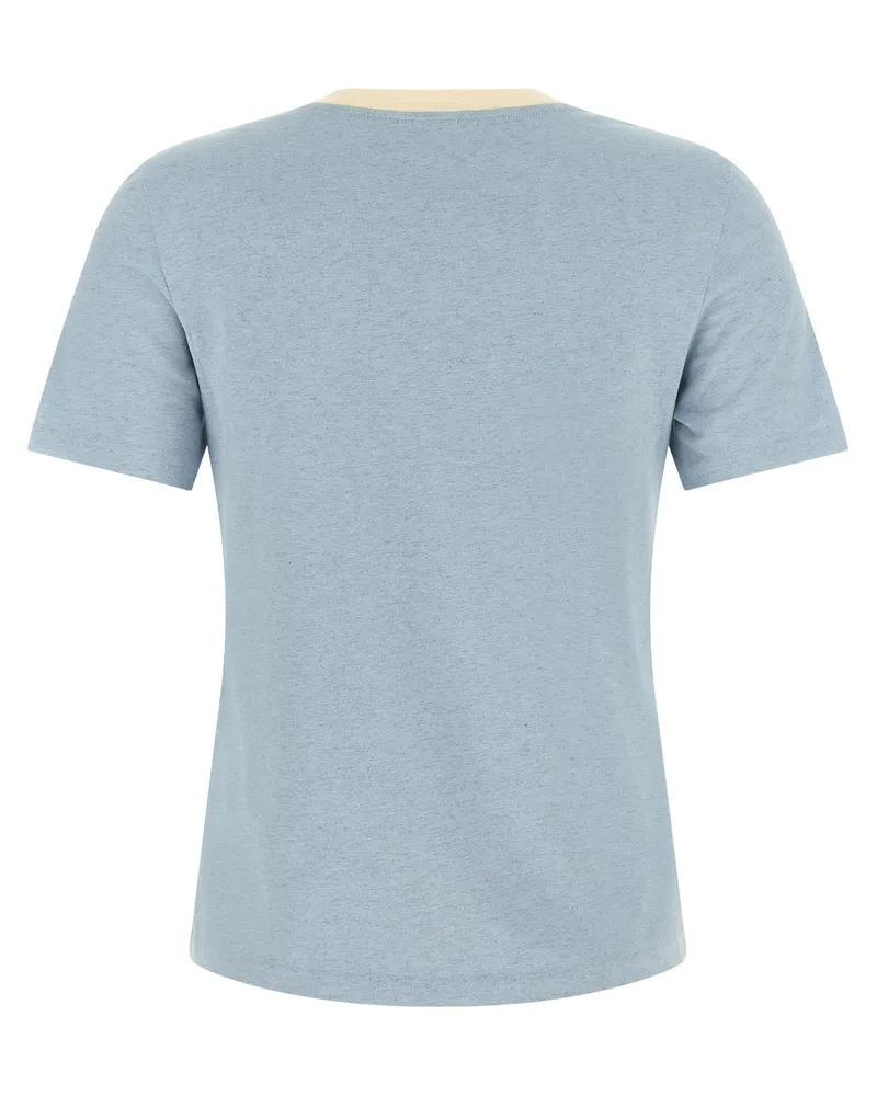 Chloé Cactus Logo-Print Cotton T-Shirt — Blue Blue