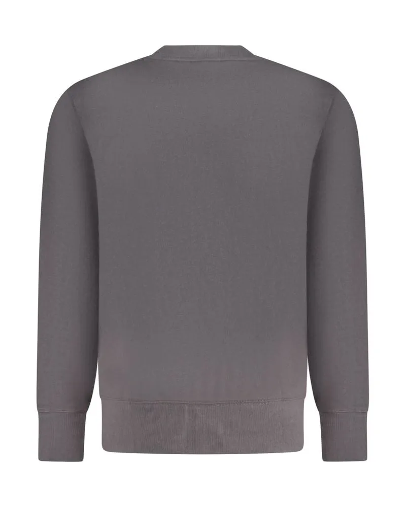 Calvin Klein Logo Cotton Sweatshirt — Black Black